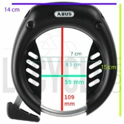 Antivol De Cadre à Clés Shield 5650 ABUS -Éclairages Vélo Soldes antivol de cadre a cles shield 5650 abus full 4