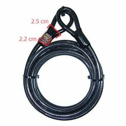 Câble Pour Vélo Antivol Long 5 Mètres POINT -Éclairages Vélo Soldes cable pour velo antivol long 5 metres point full 3