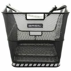 Grand Panier De Vélo Noir Sur Porte Bagage Arrière Class Basil -Éclairages Vélo Soldes grand panier de velo noir sur porte bagage arriere class basil full 3